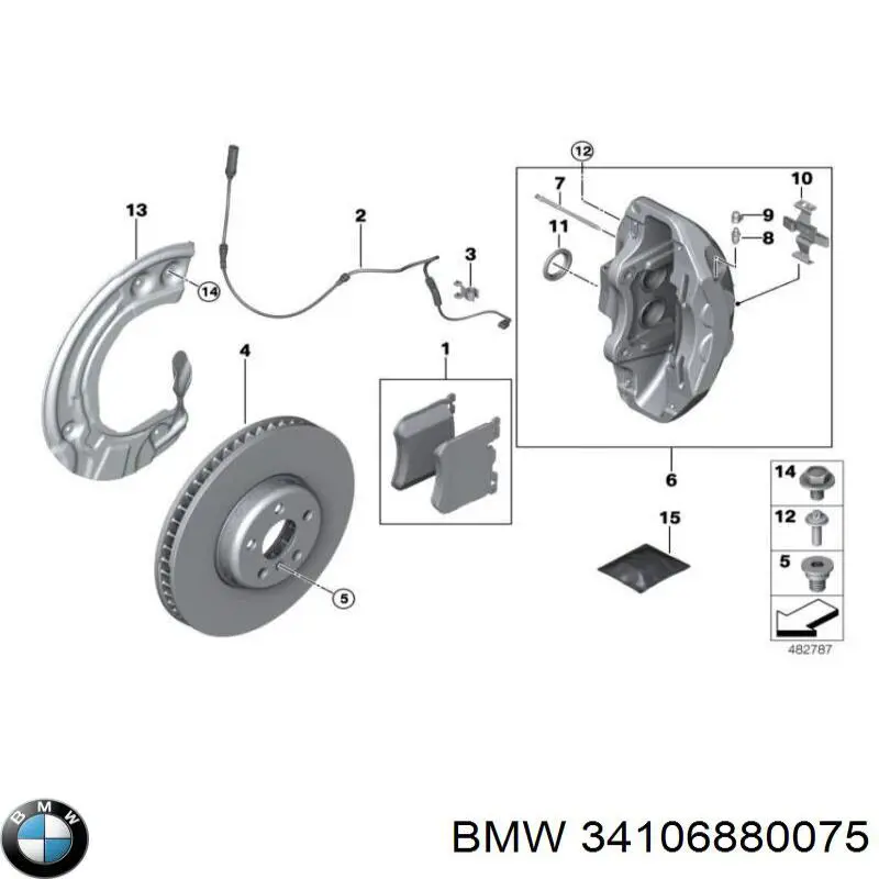 34106880075 BMW Disco do freio dianteiro