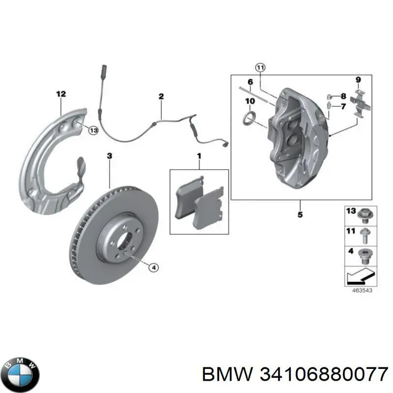 Disco do freio dianteiro BMW 34106880077 preço, a partir de 169,78 USD