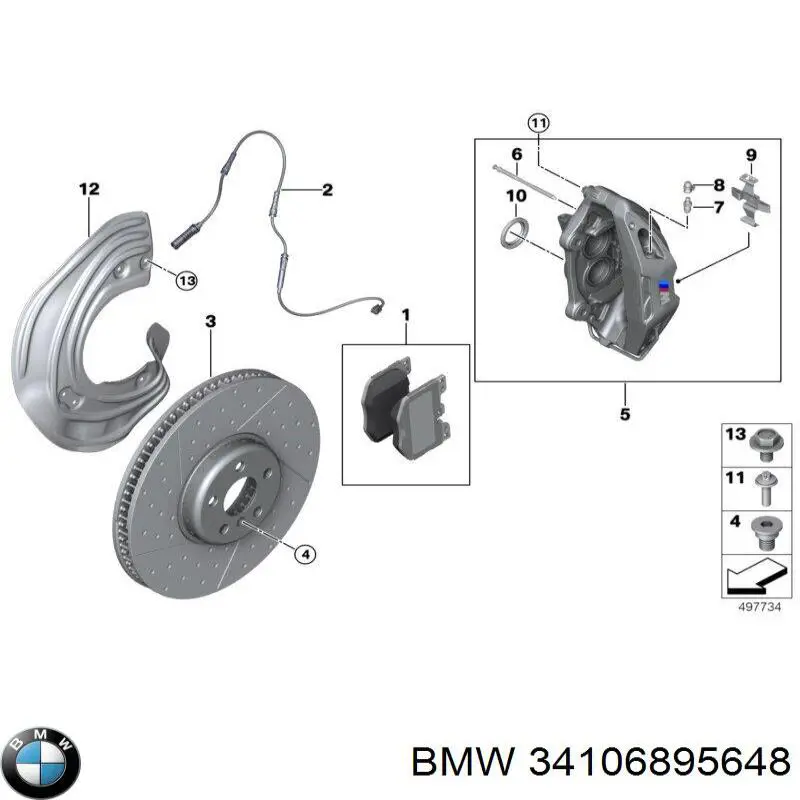34106895648 BMW Disco do freio dianteiro