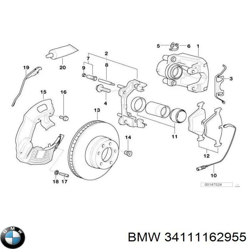 Proteção do freio de disco dianteiro esquerdo BMW 34111162955 preço, a partir de 36,64 USD