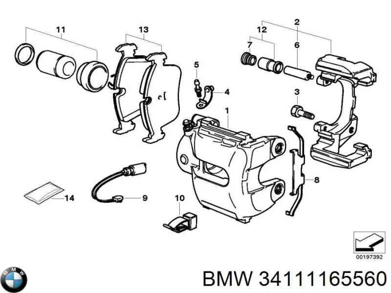 Suporte do freio dianteiro direito BMW 34111165560 preço, a partir de 52,78 USD