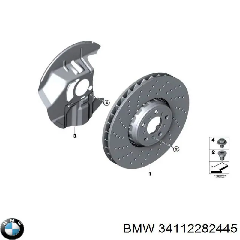 Disco do freio traseiro BMW 34112282445 preço, a partir de 459,13 USD