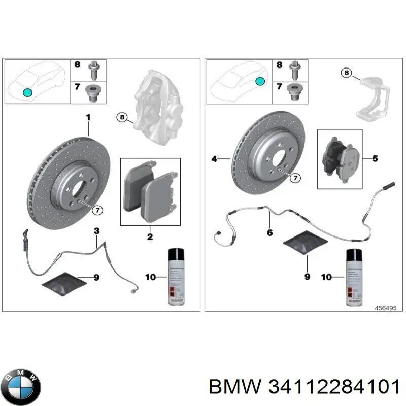 Disco do freio dianteiro BMW 34112284101 preço, a partir de 612,31 USD