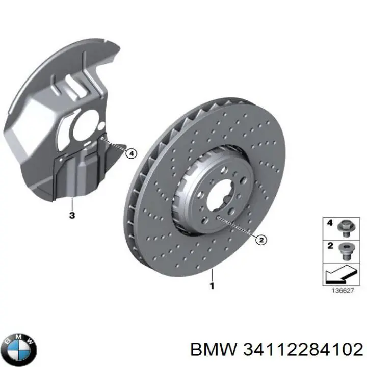 34112284102 BMW Disco do freio dianteiro