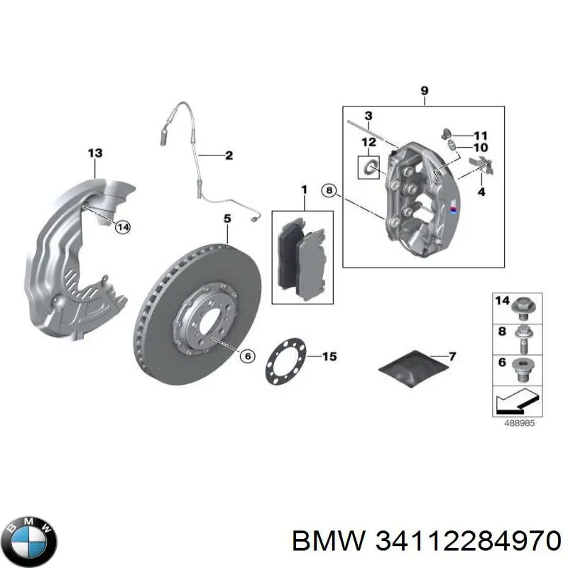 Compre 34112284970 BMW Sapatas do freio dianteiras de disco
