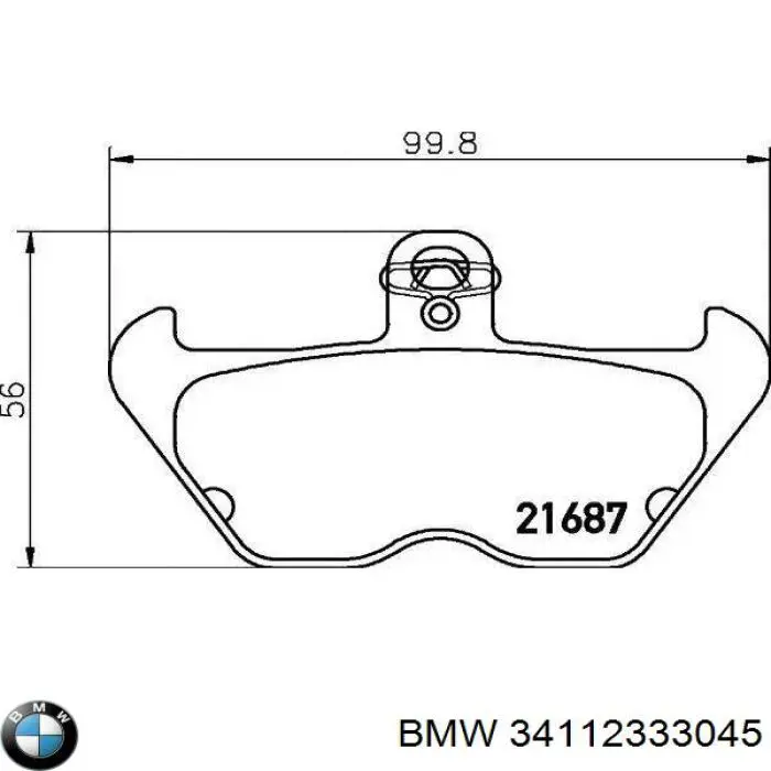 34112333045 BMW Sapatas do freio dianteiras de disco
