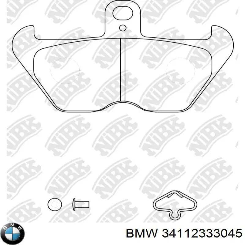 Compre 34112333045 BMW Sapatas do freio dianteiras de disco