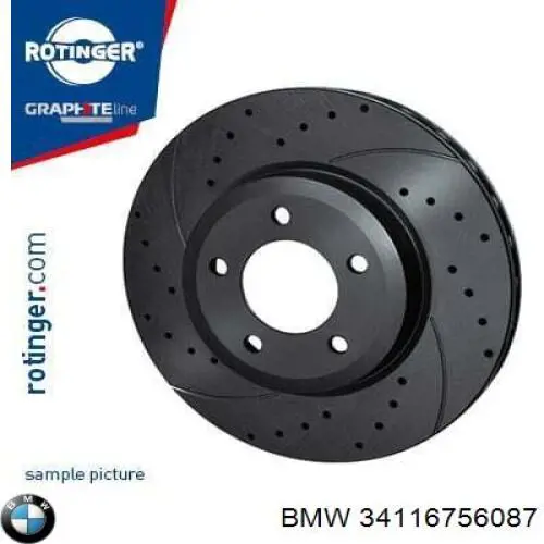 34116756087 BMW Disco do freio dianteiro
