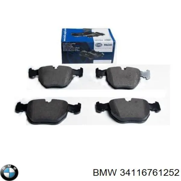 Compre 34116761252 BMW Sapatas do freio dianteiras de disco