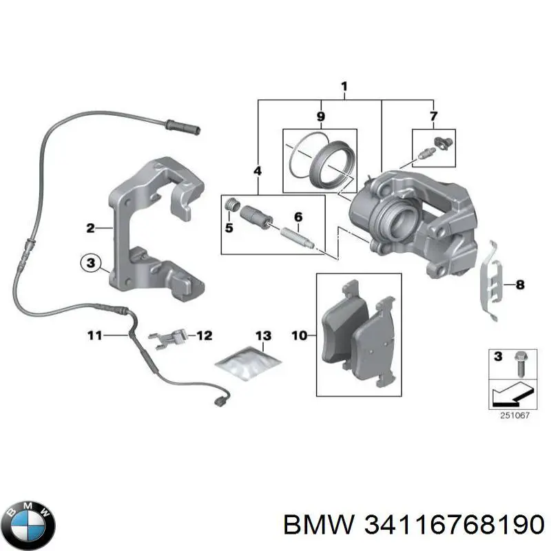 Compre 34116768190 BMW 
