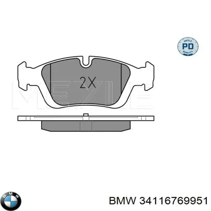 Sapatas do freio dianteiras de disco BMW 34116769951 preço, a partir de 40,87 USD