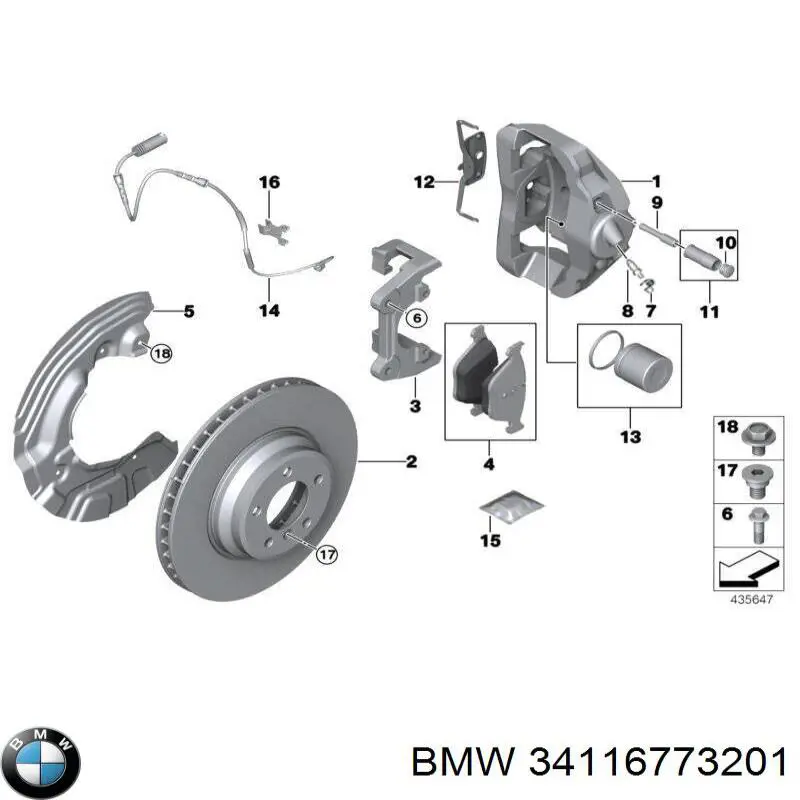 Suporte do freio dianteiro esquerdo BMW 34116773201 preço, a partir de 137,87 USD