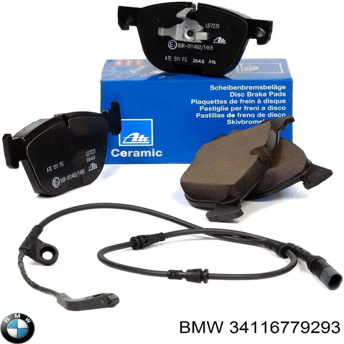Compre 34116779293 BMW Sapatas do freio dianteiras de disco