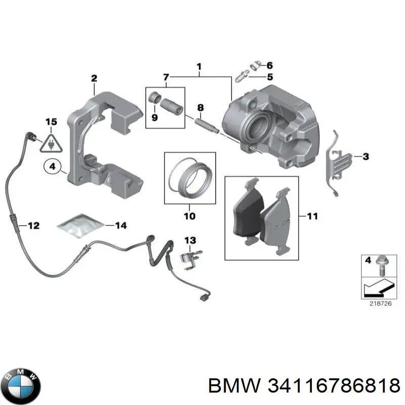 Suporte do freio dianteiro direito BMW 34116786818 preço, a partir de 129,40 USD