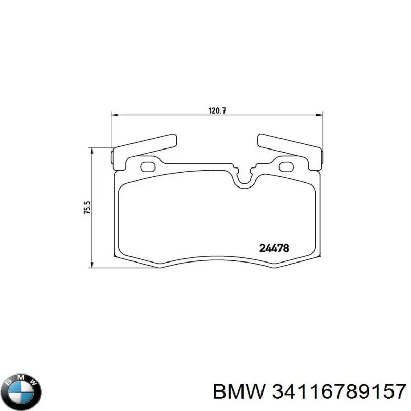Sapatas do freio dianteiras de disco BMW 34116789157 preço, a partir de 57,85 USD