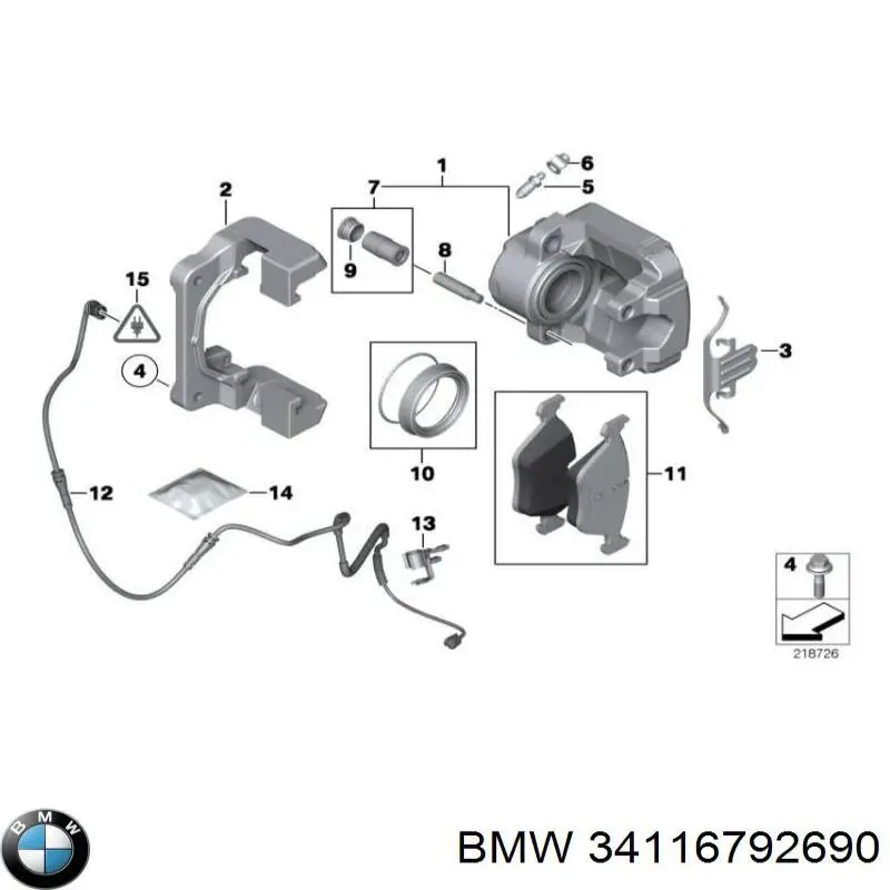 Suporte do freio dianteiro direito BMW 34116792690 preço, a partir de 143,02 USD