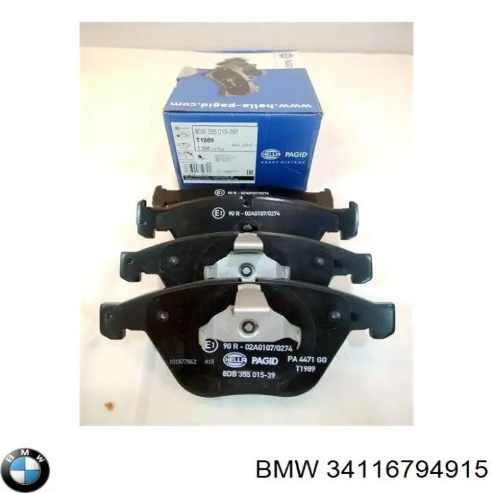 Compre 34116794915 BMW Sapatas do freio dianteiras de disco
