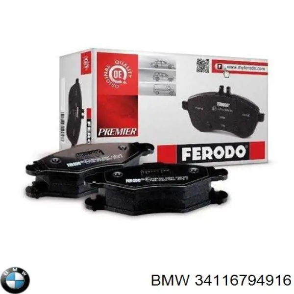 Compre 34116794916 BMW Sapatas do freio dianteiras de disco