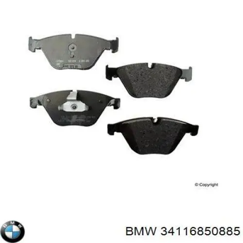 Compre 34116850885 BMW Sapatas do freio dianteiras de disco