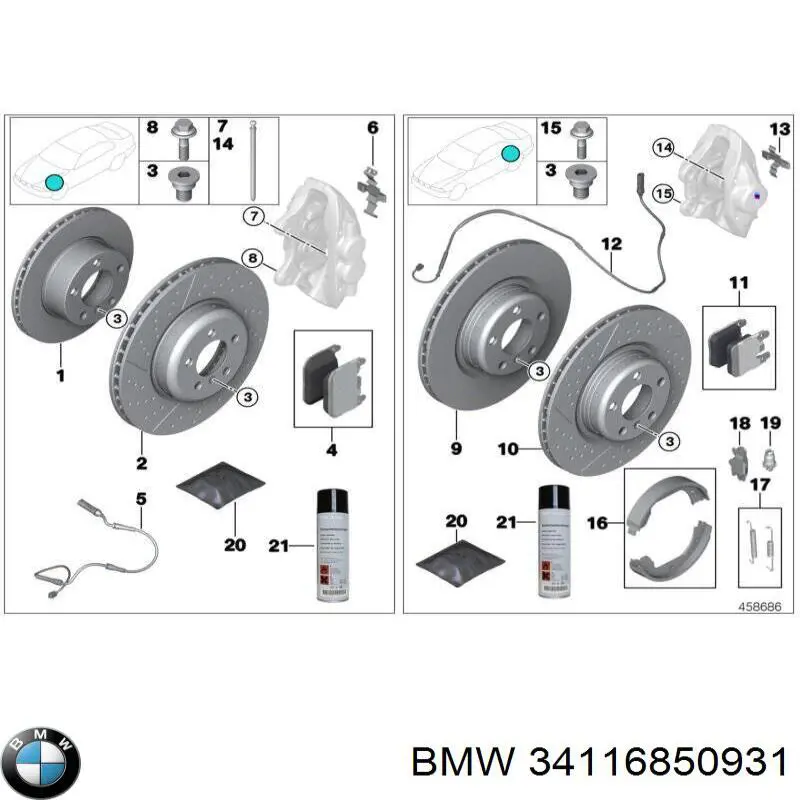 Suporte do freio dianteiro esquerdo BMW 34116850931 preço, a partir de 191,25 USD