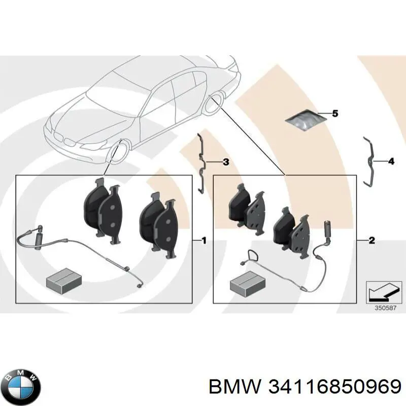 Compre 34116850969 BMW Suporte do freio dianteiro esquerdo