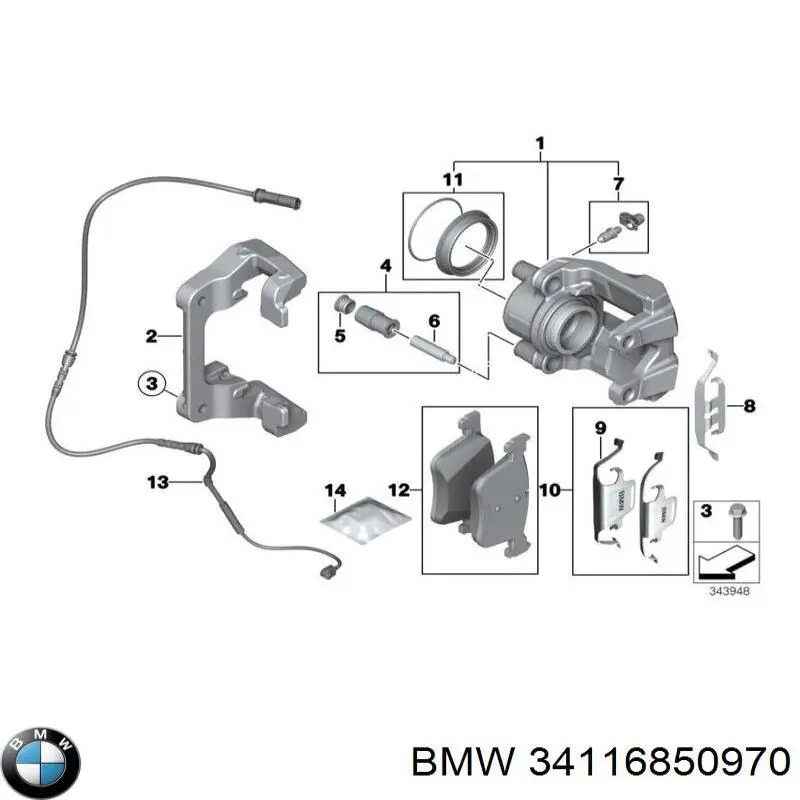 Suporte do freio dianteiro direito Budweg 345043 preço, a partir de 89,71 USD