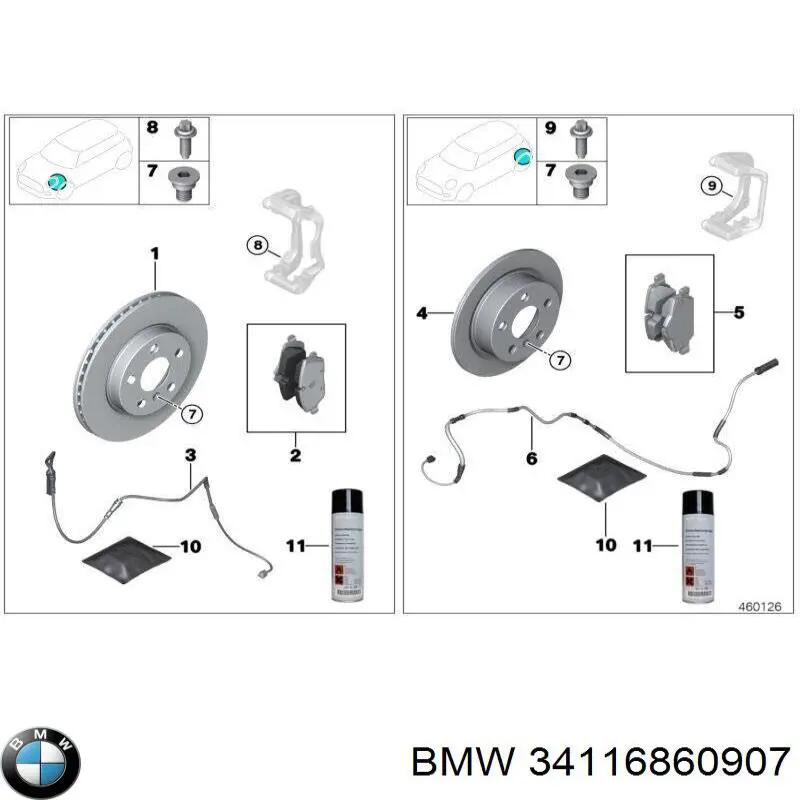 Disco do freio dianteiro BMW 34116860907 preço, a partir de 121,11 USD