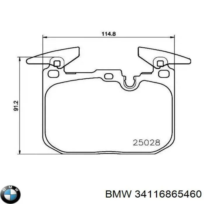 34116865460 BMW Sapatas do freio dianteiras de disco