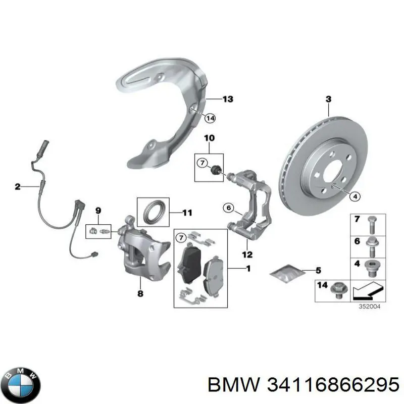 34116866295 BMW Disco do freio dianteiro