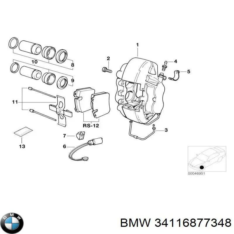 Kit de reparação das sapatas do freio BMW 34116877348 preço, a partir de 16,33 USD