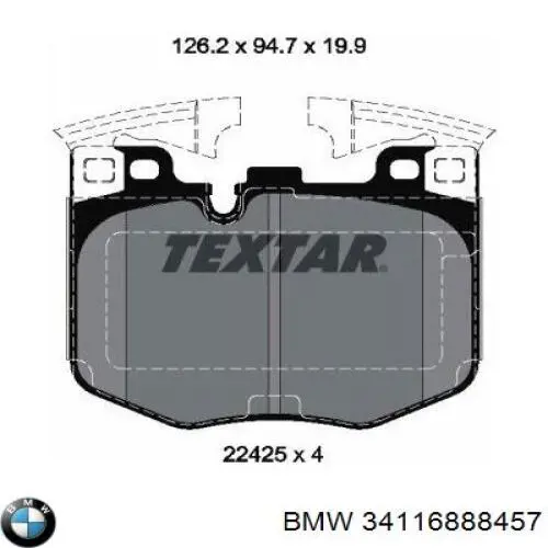 Compre 34116888457 BMW Sapatas do freio dianteiras de disco