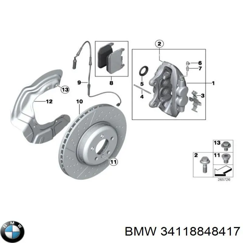 Disco do freio dianteiro BMW 34118848417 preço, a partir de 64,55 USD