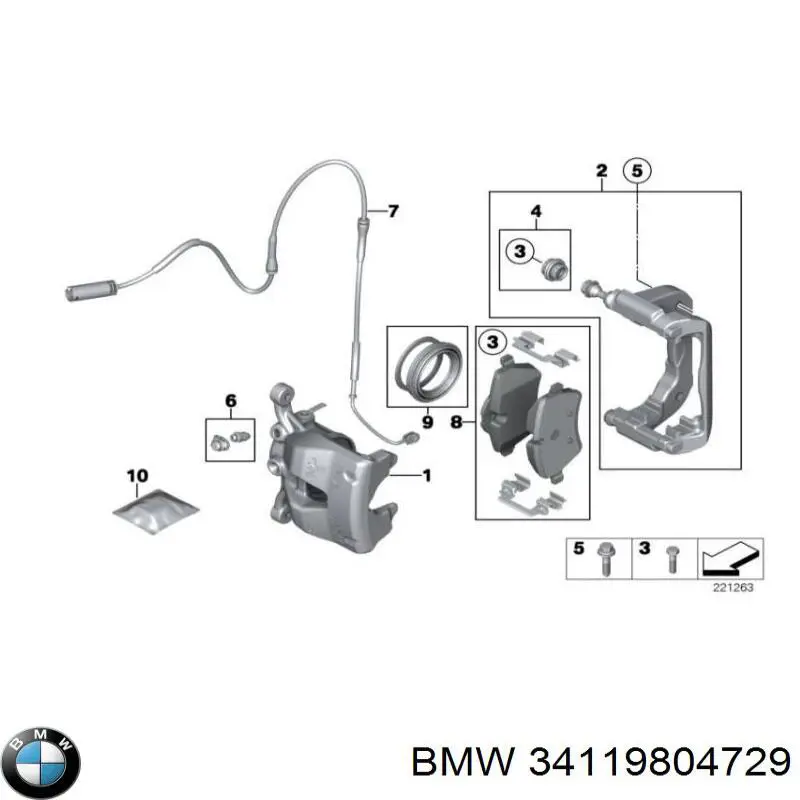 34119804729 BMW Suporte do freio dianteiro esquerdo