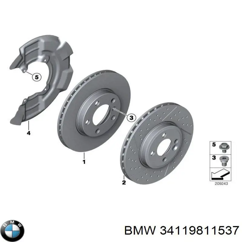 34119811537 BMW Disco do freio dianteiro