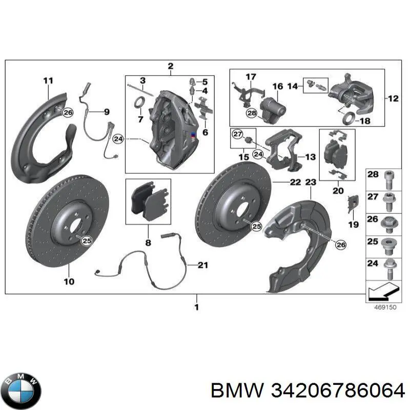 Kit de reparação de suporte do freio traseiro BMW 34206786064 preço, a partir de 13,78 USD