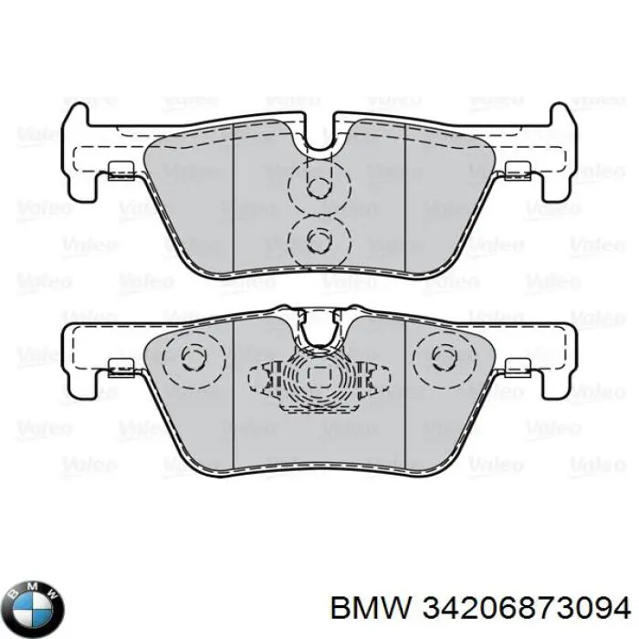 Compre 34206873094 BMW Sapatas do freio traseiras de disco
