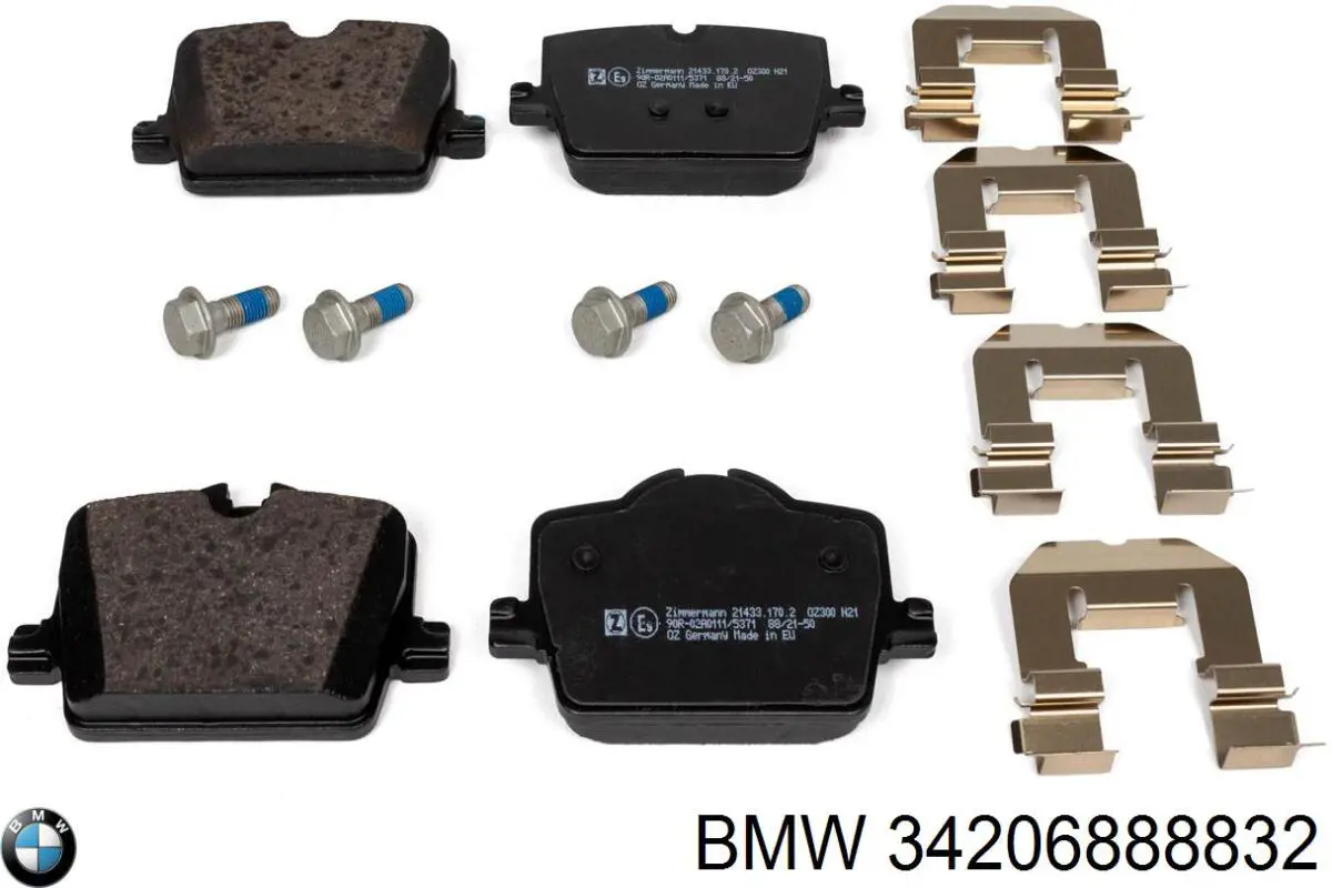 Compre 34206888832 BMW Sapatas do freio traseiras de disco