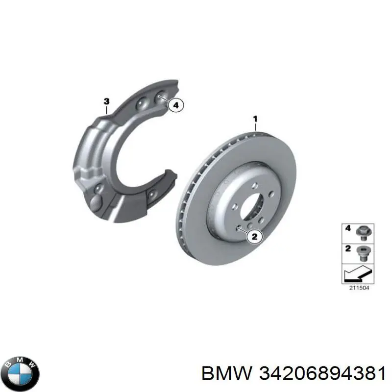 Disco do freio traseiro BMW 34206894381 preço, a partir de 113,08 USD