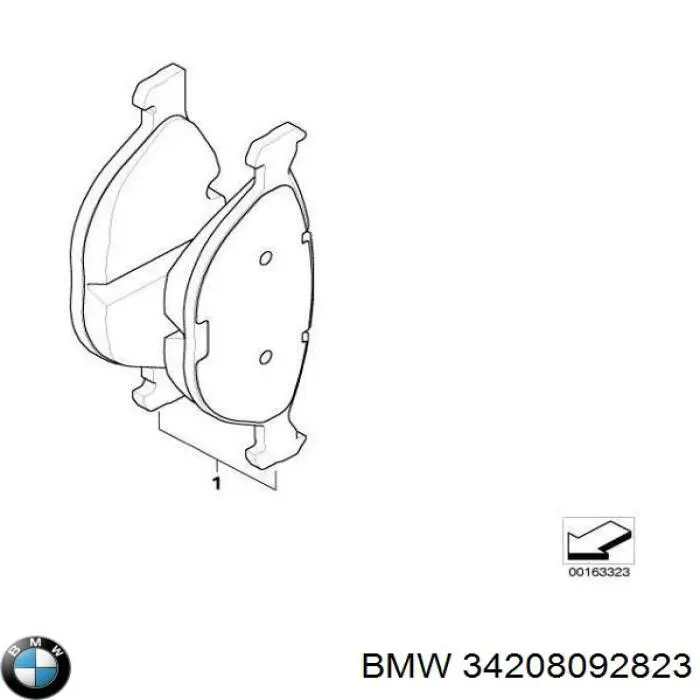 Sapatas do freio traseiras de disco BMW 34208092823 preço, a partir de 72,15 USD