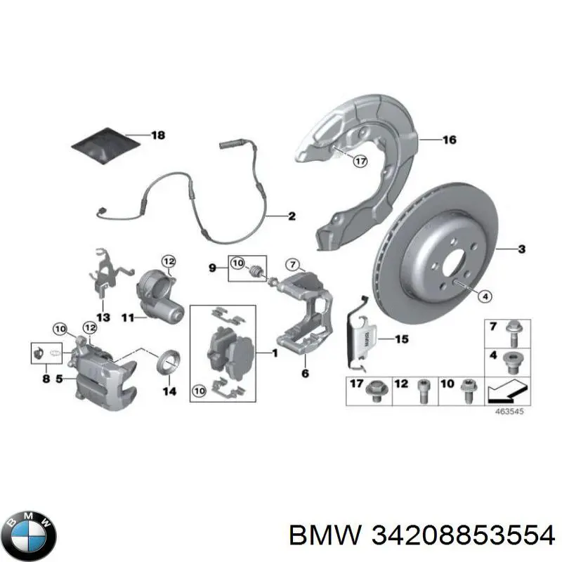 Disco do freio traseiro BMW 34208853554 preço, a partir de 133,24 USD