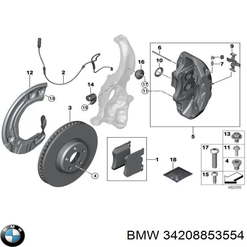 34208853554 BMW Disco do freio traseiro
