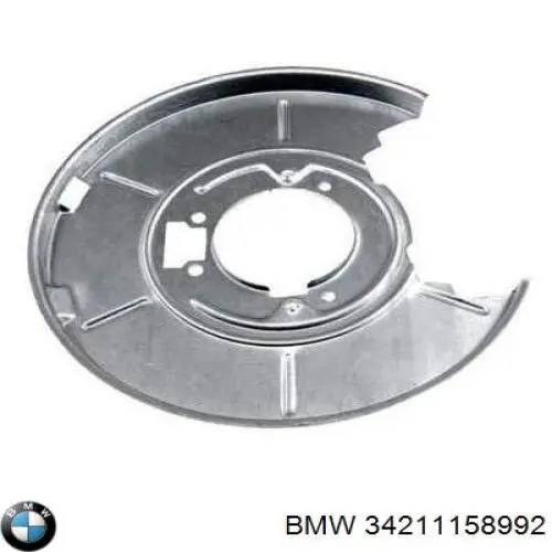 Compre 34211158992 BMW Proteção direita do freio de disco traseiro