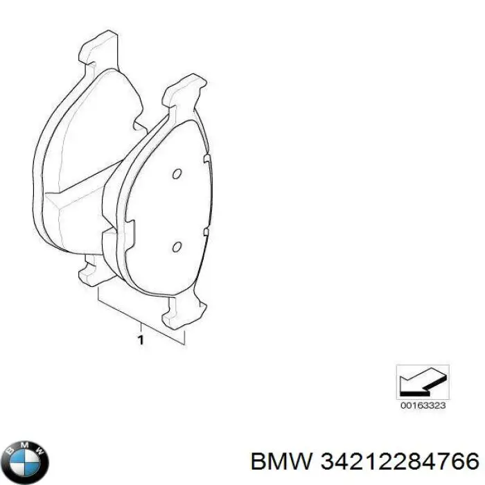 Compre 34212284766 BMW Sapatas do freio traseiras de disco