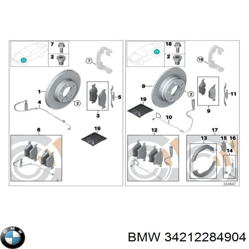 Compre 34212284904 BMW Disco do freio dianteiro