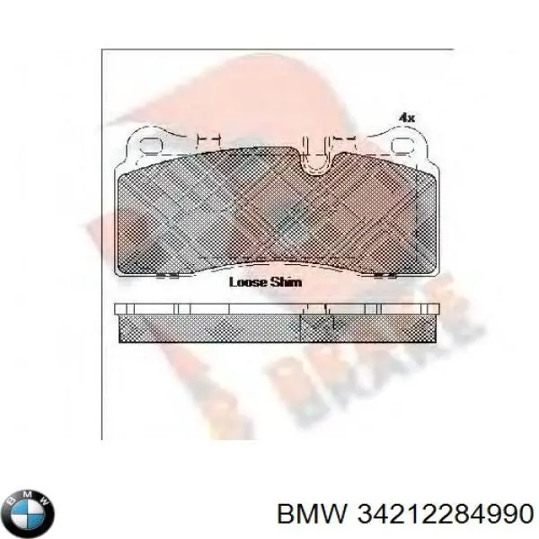 Sapatas do freio traseiras de disco BMW 34212284990 preço, a partir de 238,89 USD