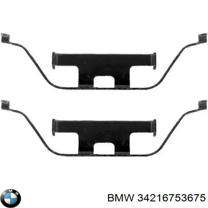34216753675 BMW Kit de molas de fixação de sapatas de disco traseiras