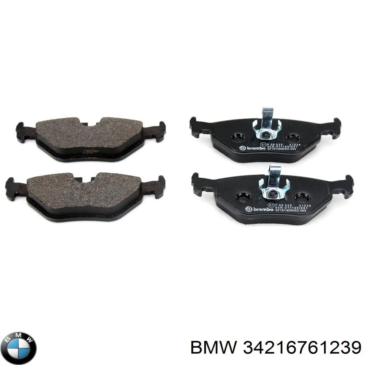 Compre 34216761239 BMW Sapatas do freio traseiras de disco