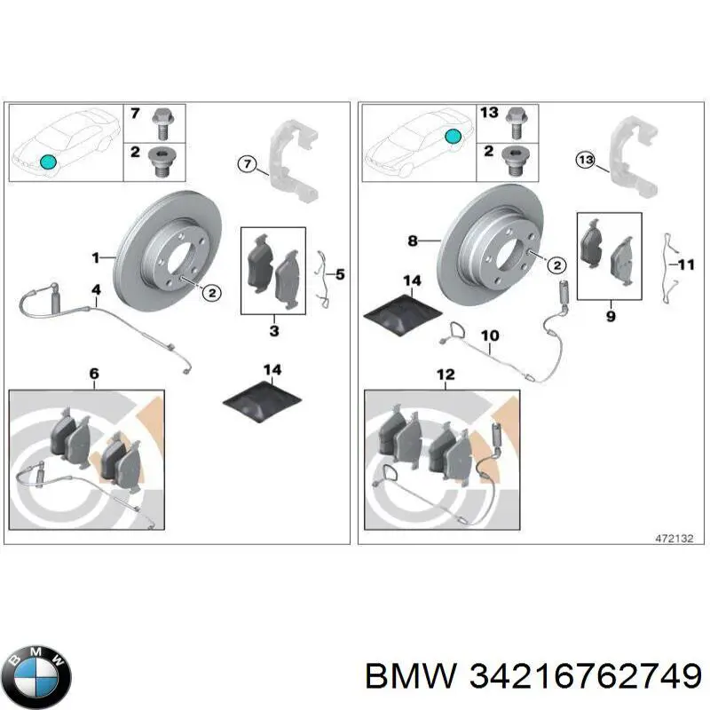 Compre 34216762749 BMW Fechadura de mola de suporte