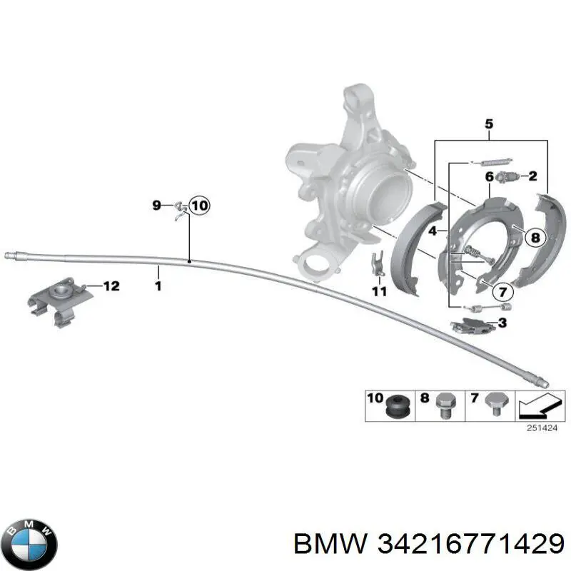 34216771429 BMW Proteção do freio de disco traseiro
