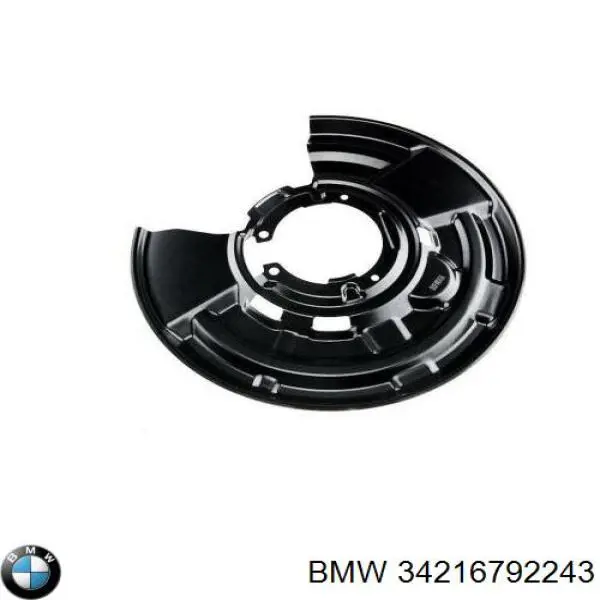 34216792243 BMW Proteção esquerda do freio de disco traseiro